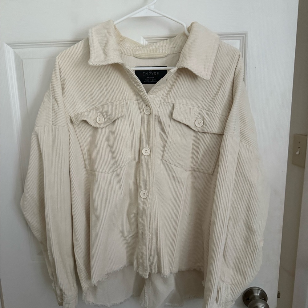 Women's Cream Corduroy Jacket